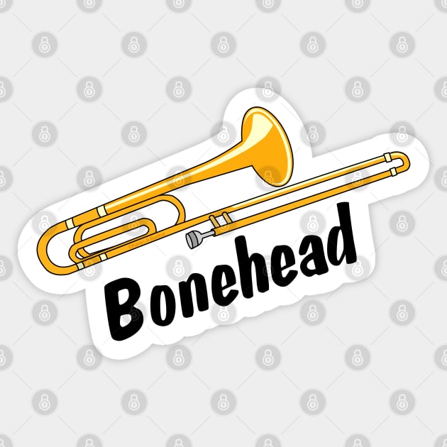 Bonehead Trombone Sticker by Barthol Graphics